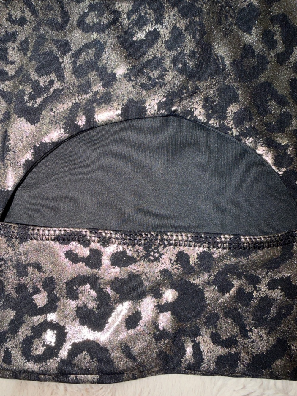 DYI Metallic Leopard Sports Bra - Black & Silver - Picture 6 of 8